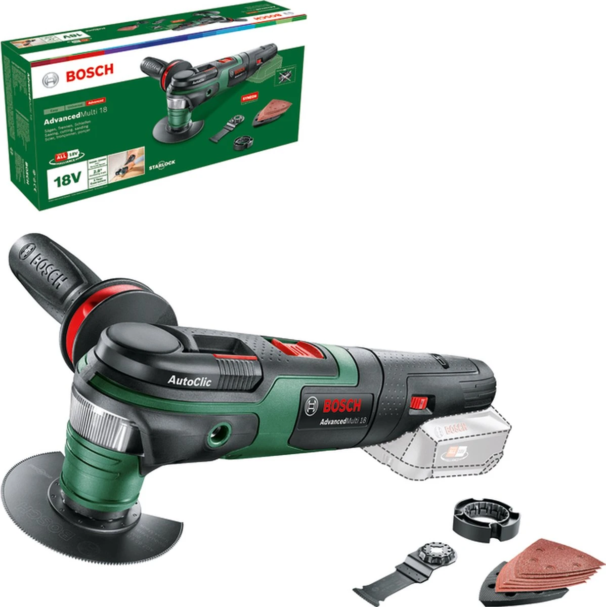 Bosch AdvancedMulti 18 Accu Multitool - Zonder 18 V Accu En Lader 1 Bosch AdvancedMulti 18 Accu Multitool - Zonder 18 V Accu En Lader