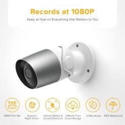 Laxihub O1 Bewakingscamera - Beveiligingscamera Buiten - 1080P Full HD Resolutie - Wifi Camera - Inclusief 32GB SD Kaart