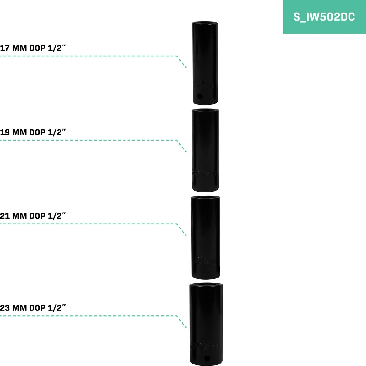 VONROC Accu Slagmoersleutel 20V – 4 Standen: 100/200/300/400Nm - Incl. 4 Moerdoppen – Geschikt Voor Het Verwisselen Van Wielbouten En -moeren - Incl. 2.0Ah Accu En Snellader 4 VONROC Accu Slagmoersleutel 20V – 4 Standen: 100/200/300/400Nm - Incl. 4 Moerdoppen – Geschikt Voor Het Verwisselen Van Wielbouten En -moeren - Incl. 2.0Ah Accu En Snellader - Afbeelding 4