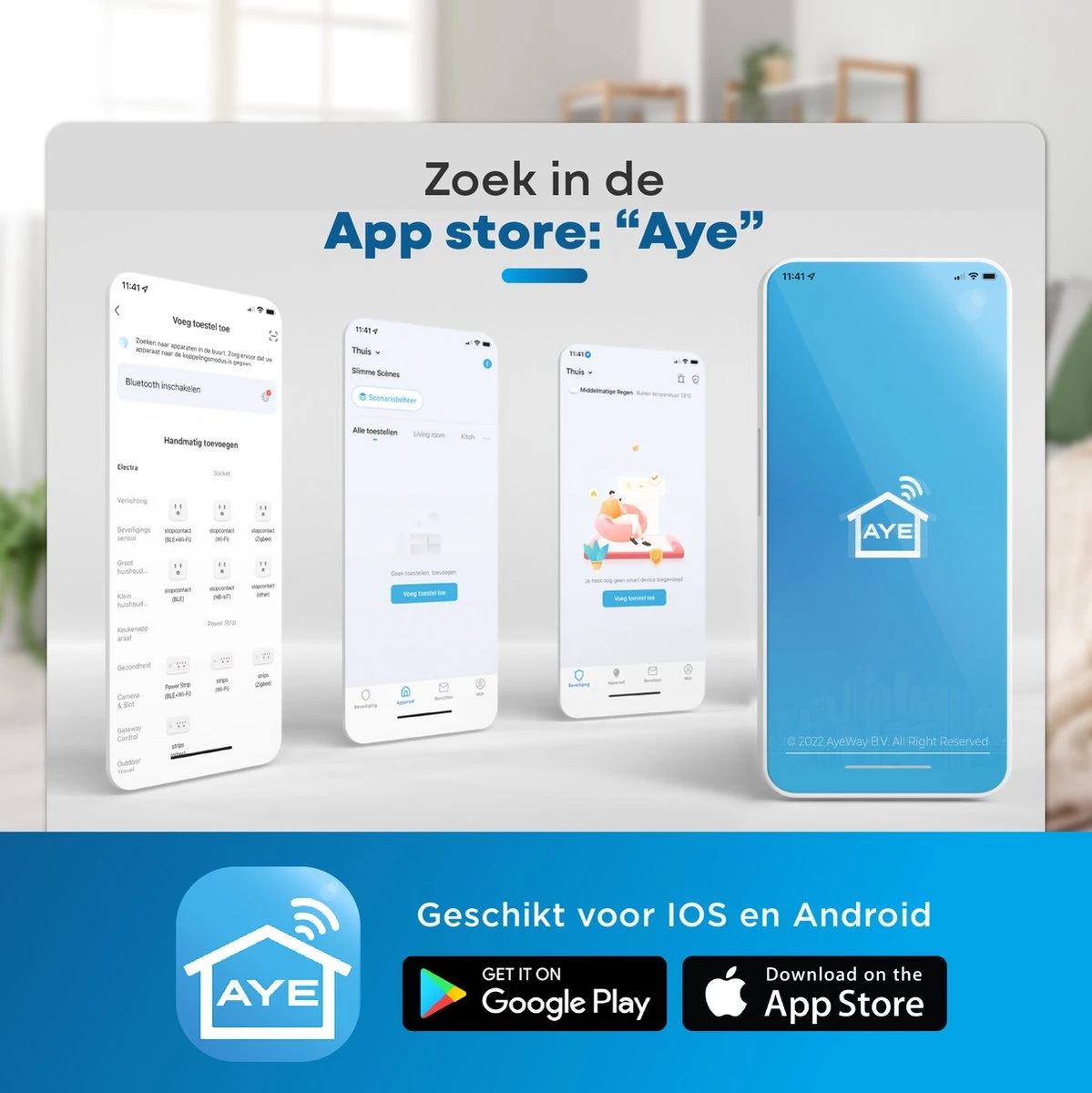 AyeCam Huisdiercamera - Met App - Incl. 32GB SD - WiFi - Beweeg & Geluidsdetectie - Beveiligingscamera - Hondencamera 9 AyeCam Huisdiercamera - Met App - Incl. 32GB SD - WiFi - Beweeg & Geluidsdetectie - Beveiligingscamera - Hondencamera - Afbeelding 9