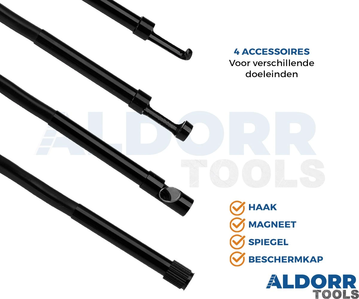 ALDORR Tools - Inspectiecamera 5M - Android/IOS - IP68 Waterdicht - 1080P HD - Endoscoop - Inspecteren Met Telefoon 2 ALDORR Tools - Inspectiecamera 5M - Android/IOS - IP68 Waterdicht - 1080P HD - Endoscoop - Inspecteren Met Telefoon - Afbeelding 2