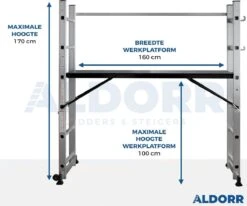 ALDORR Home - 2x6 Multifunctionele Kamersteiger - Ladder - Werkhoogte 2,60 Meter -Makita || Merkloos || Stanley Verkoopwinkel 1200x1000 23