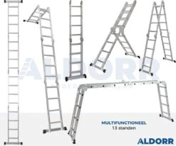 ALDORR Home - Vouwladder Aluminium 4 X 4 Treden Met Platform - 4,60 Meter -Makita || Merkloos || Stanley Verkoopwinkel 1200x1000 28