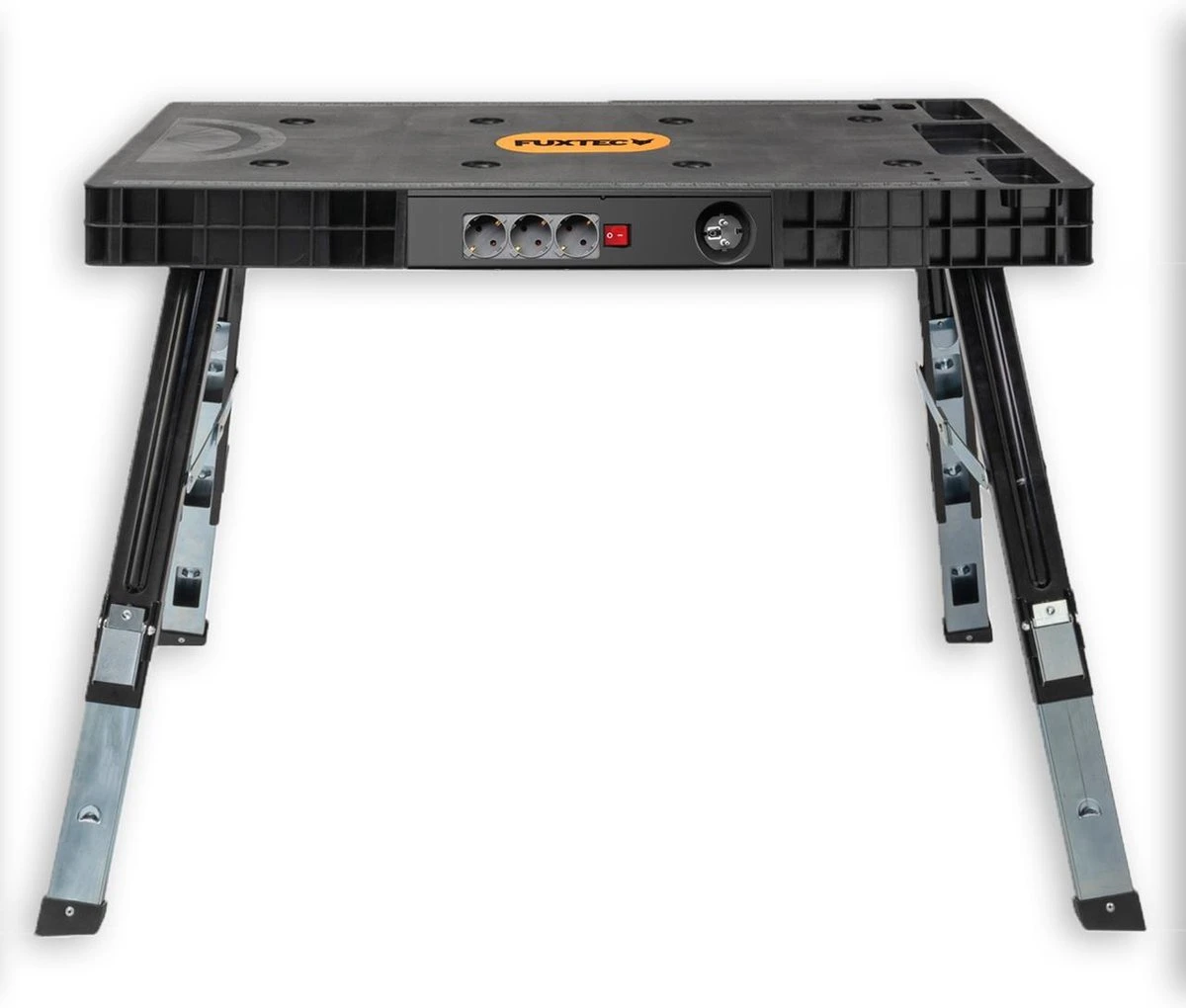 FUXTEC Werkbank - 5in1 - Universele Werkbank, Werkplatform, Steiger, Zaagbok, Transportrol En Werkplaatsrolbord In één - FX-WB 7 FUXTEC Werkbank - 5in1 - Universele Werkbank, Werkplatform, Steiger, Zaagbok, Transportrol En Werkplaatsrolbord In één - FX-WB - Afbeelding 7