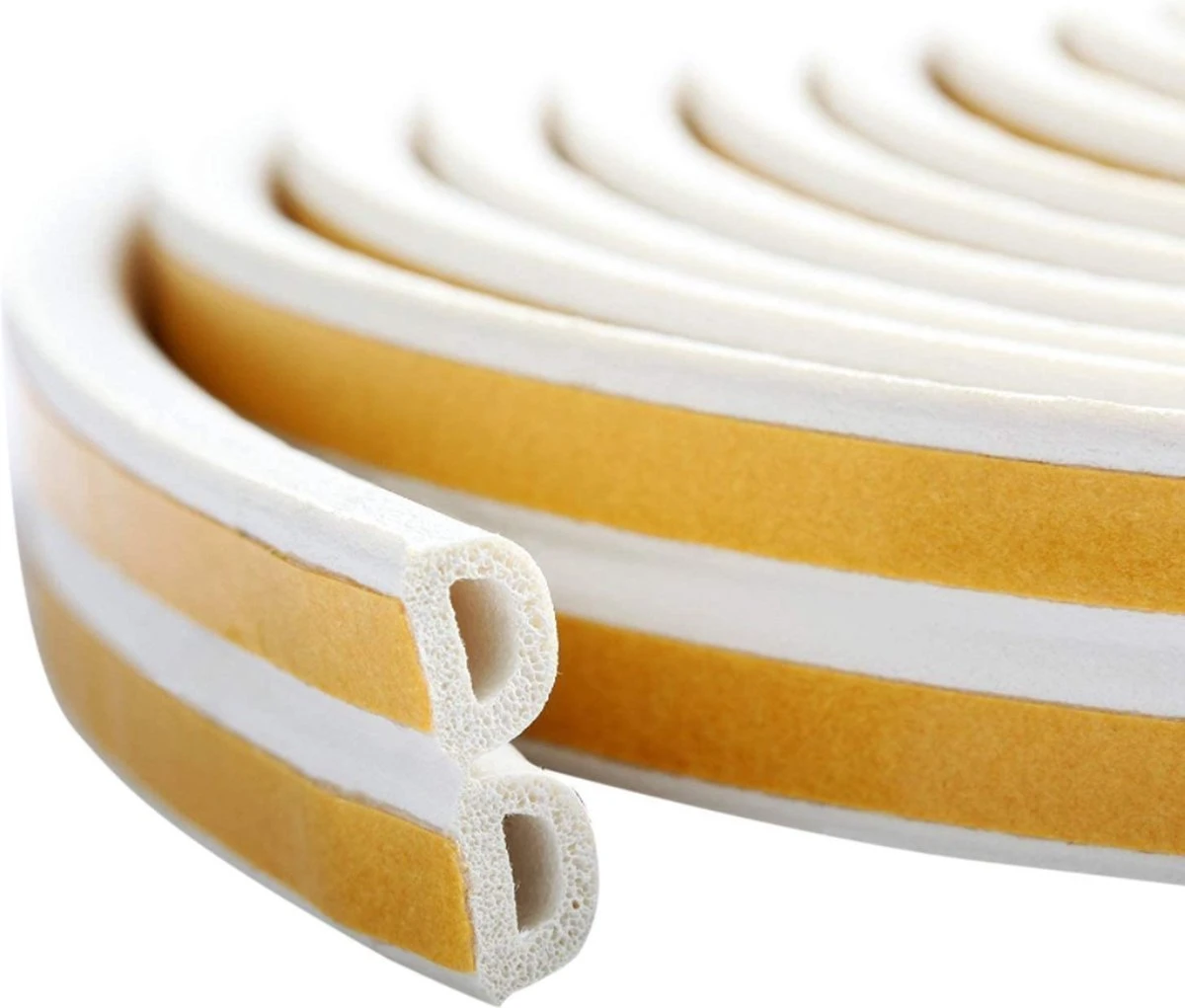 Simple Fix Tochtstrip - 10M X 9MM - Tochtstrips Voor Deuren - Tochtstopper - Tochtband - Tochtrol - Zelfklevend En Isolerend - D-profiel - Wit 5 Simple Fix Tochtstrip - 10M X 9MM - Tochtstrips Voor Deuren - Tochtstopper - Tochtband - Tochtrol - Zelfklevend En Isolerend - D-profiel - Wit - Afbeelding 5