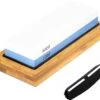 Latalis Pro Serie Slijpsteen 1000/6000 - Messenslijper - Wetsteen Met Anti-slip + Bamboeblok