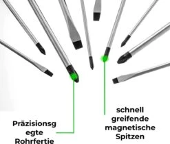 TOOLZILLA 10-delige Magnetische Schroevendraaierset Voor Alle Toepassingen - 3 Verschillende Modellen Voor Doe-het-zelvers, Met Platte Punt En Kruispunt Van Hoogwaardig Chroom-vanadium. -Makita || Merkloos || Stanley Verkoopwinkel 1200x1022 3