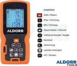 ALDORR Tools - Professionele Laserafstandmeter - 120 Meter Bereik - Uitgebreide Meetopties 18 ALDORR Tools - Professionele Laserafstandmeter - 120 Meter Bereik - Uitgebreide Meetopties -Makita || Merkloos || Stanley Verkoopwinkel 1200x1024