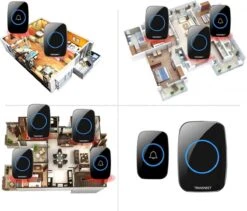 Draadloze Deurbel Met 2 Ontvangers - 5 Volume/60 Melodie - IP44 Waterdicht - Batterij Van 5 Jaar -Makita || Merkloos || Stanley Verkoopwinkel 1200x1026 12