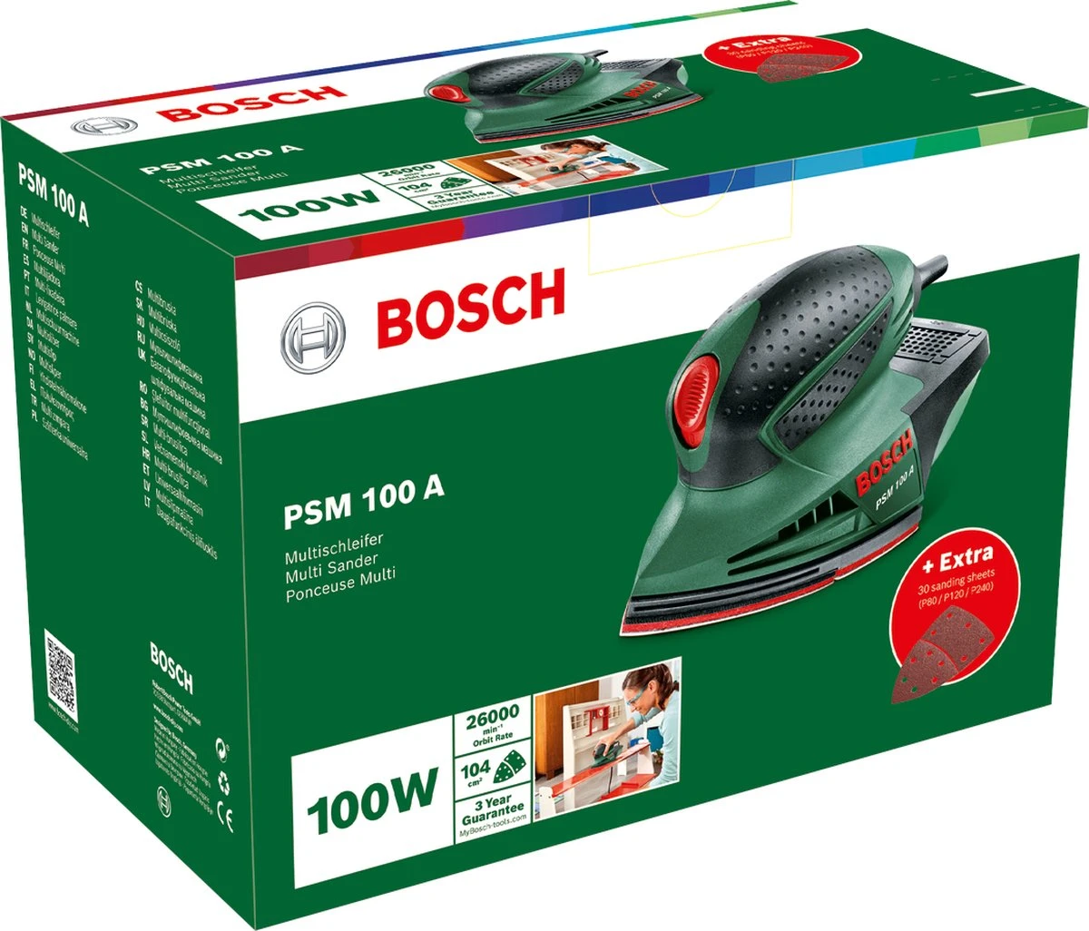 Bosch PSM 100 A Multischuurmachine - Op Snoer - 100 W - Incl. 30 Schuurvellen 7 Bosch PSM 100 A Multischuurmachine - Op Snoer - 100 W - Incl. 30 Schuurvellen - Afbeelding 7