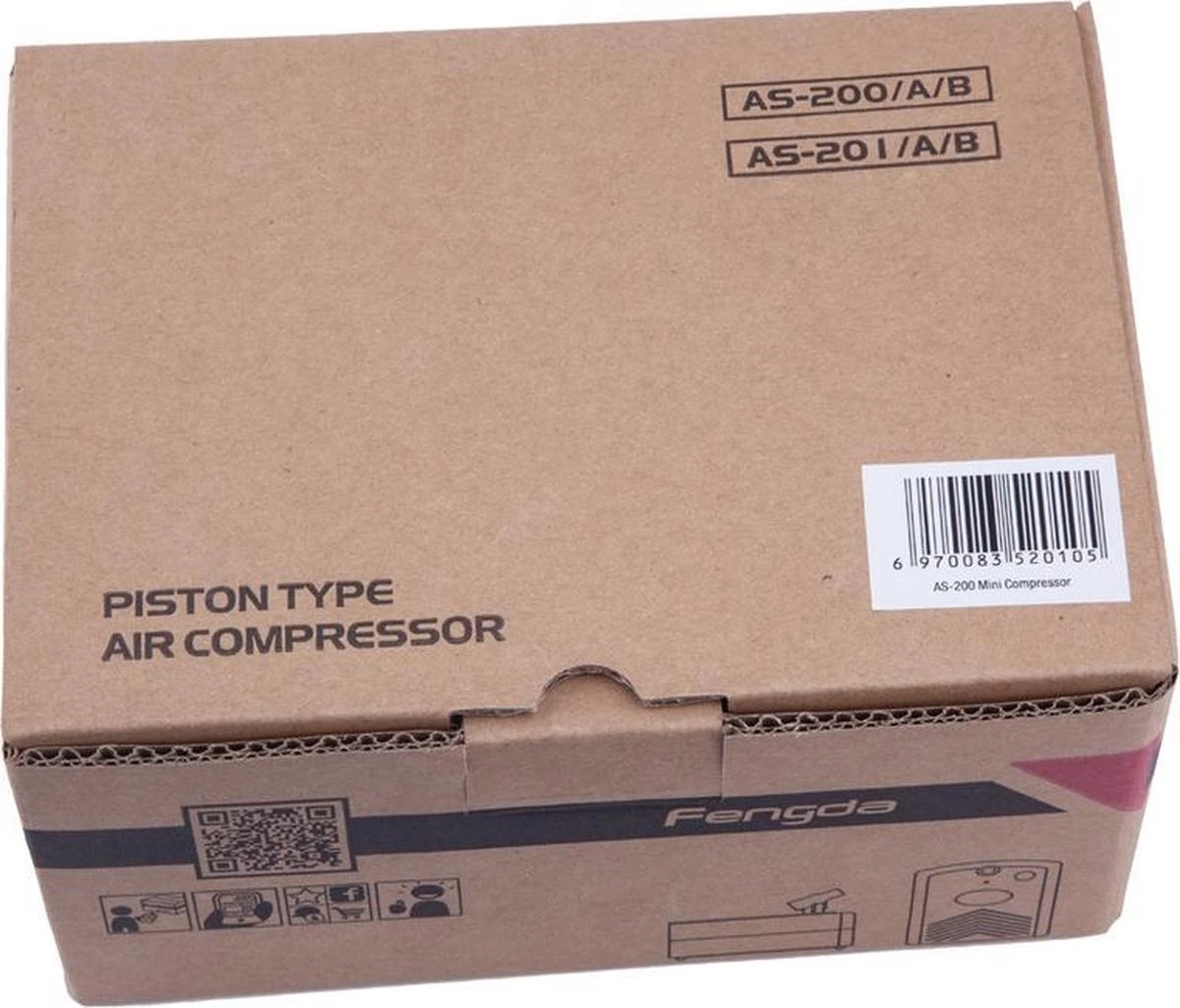 Draagbare Mini Airbrush Compressor Fengda AS-200 3 Draagbare Mini Airbrush Compressor Fengda AS-200 - Afbeelding 3