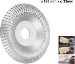 Merkloos Slijpschijf - Doorslijpschijf - Raspschijf - Slijpschijf 125 Mm - 125 X 22 Mm - Haakse Slijper 5 Inch - Zilver - Bol - Koolstofstaal