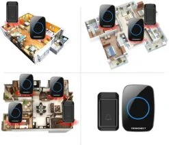 Draadloze Deurbel Met 2 Ontvangers - Plug&Play - Regelbaar Volume / Melodie - Oplichtende LED's - De Belset Werkt Geheel Zonder Batterijen 9 Draadloze Deurbel Met 2 Ontvangers - Plug&Play - Regelbaar Volume / Melodie - Oplichtende LED's - De Belset Werkt Geheel Zonder Batterijen -Makita || Merkloos || Stanley Verkoopwinkel 1200x1028 14