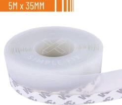 Simple Fix Tochtstrip - 500cm X 3.5cm - Tochtstrips Voor Deuren - Tochtstopper - Tochtrol - Tochtband - Tochthond - Zelfklevend En Isolerend