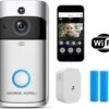 George Napoli Video Deurbel HD - Draadloze Deurbel – Deurbel Met Camera - WiFi Deurbel - Infrarood - Oplaadbaar - Met Gong - Zilver