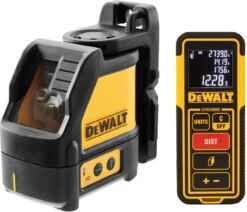DeWALT DW0889CG Zelfnivellerende Kruislijnlaser Incl. Digitale Afstandsmeter - 2 Lijnen - 30m - Groen