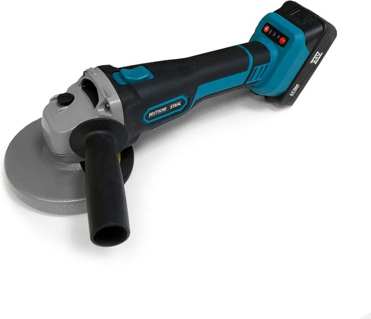 Deutsche Stahl Haakse Slijper - Slijptol - Gereedschap - Slijpmachine - Draadloos - 24V Accu - 2 Batterijen - 7000RPM - 1 Uur Snellader - 2 Zaagblad Van 125mm - Softgrip - Met Tas - Blauw 8 Deutsche Stahl Haakse Slijper - Slijptol - Gereedschap - Slijpmachine - Draadloos - 24V Accu - 2 Batterijen - 7000RPM - 1 Uur Snellader - 2 Zaagblad Van 125mm - Softgrip - Met Tas - Blauw - Afbeelding 8