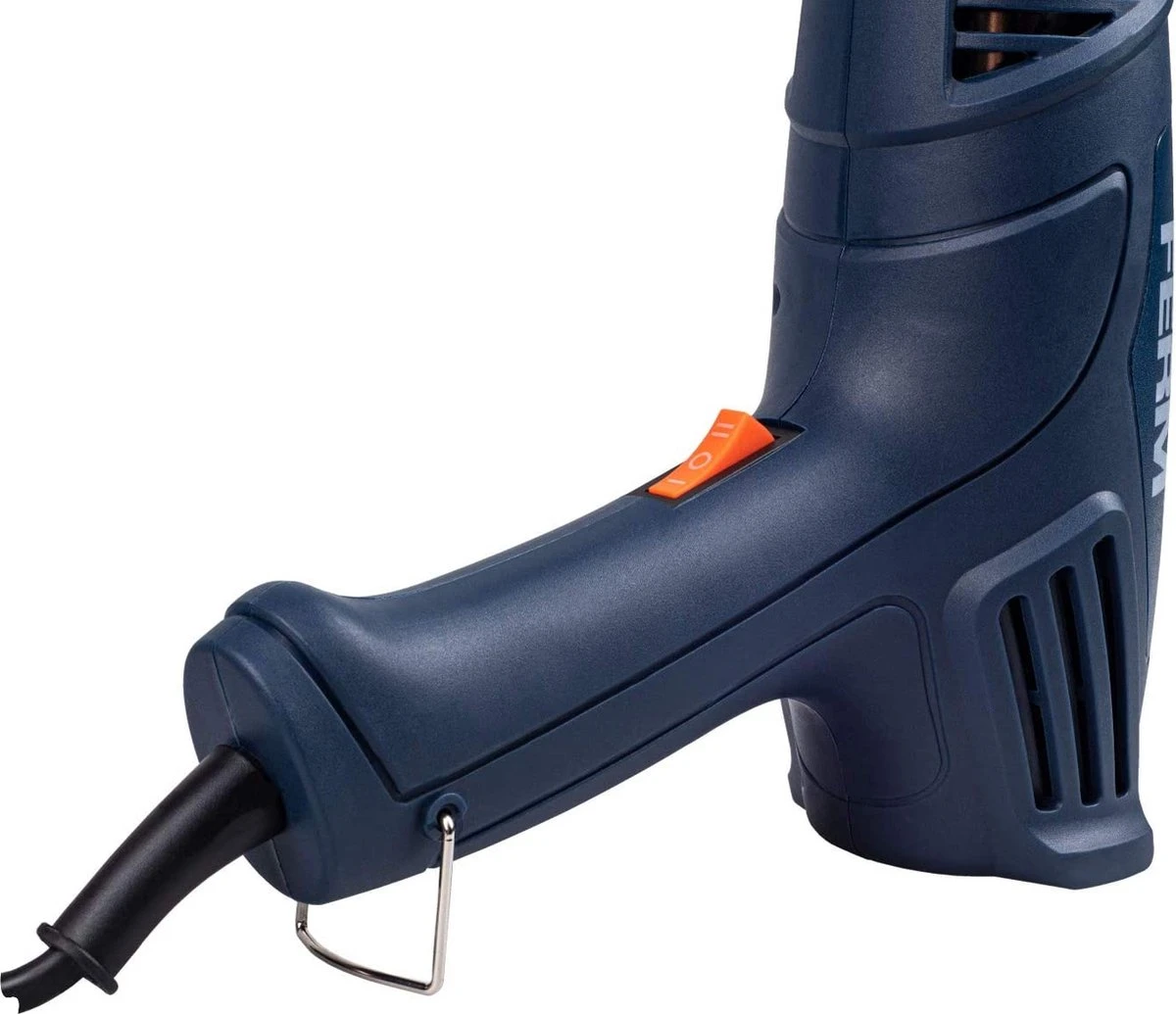 FERM HAM1015 - Heteluchtpistool/ Verfbrander 2000W - 2 Temperatuurstanden – Incl. 2 Opzetstukken En Koffer 2 FERM HAM1015 - Heteluchtpistool/ Verfbrander 2000W - 2 Temperatuurstanden – Incl. 2 Opzetstukken En Koffer - Afbeelding 2