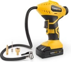 Powerplus POWX1700 Accu Compressor - Luchtcompressor - 18V - 8 Bar - Incl. 1 X 1,5Ah Accu, Lader, Koffer En Accessoires