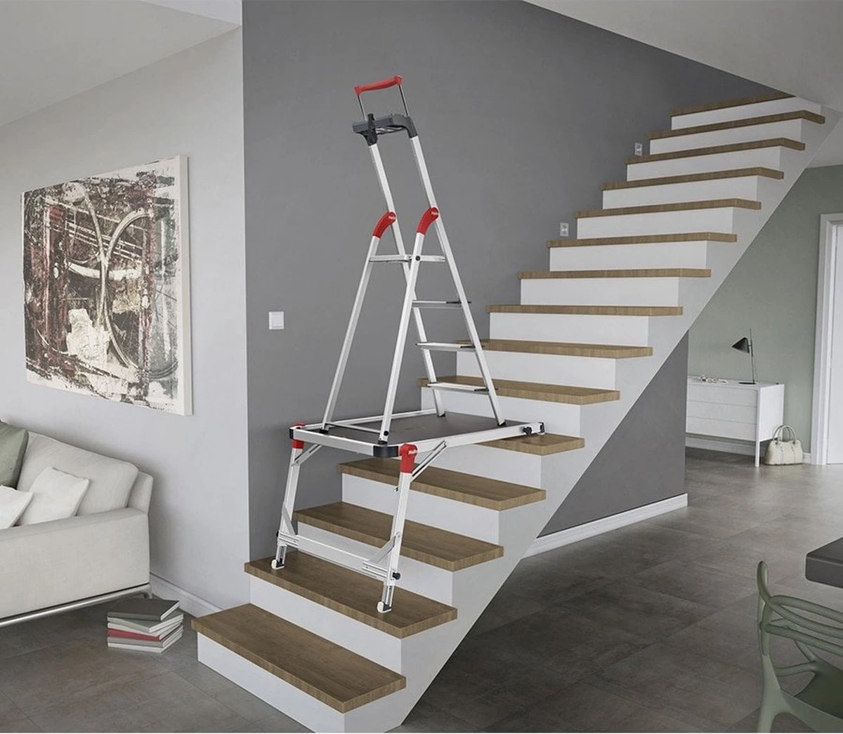 Hailo TP1- Platform Voor Trappen - Anti Slip - 90x57 Cm 6 Hailo TP1- Platform Voor Trappen - Anti Slip - 90x57 Cm - Afbeelding 6