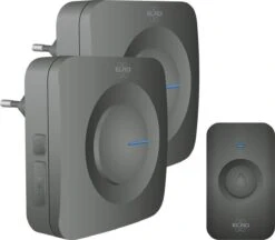 ELRO DB3000 Draadloze Deurbel Set – 2x Plug-in Ontvanger - Bereik 300 Meter - IP65 Waterdicht - 64 Melodieën - Zwart