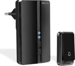 Bell4U Draadloze Deurbel Met 1 Ontvanger - Plug & Play - Beldrukker Heeft Geen Batterijen Nodig - IP55 Waterdicht - Zwart