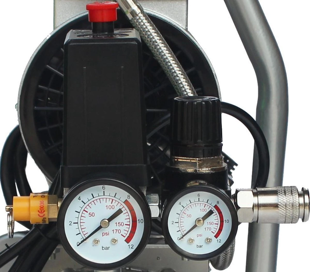 Hyundai Stille 59dB Compressor 6 Liter - 8 BAR Olievrij Low Noise - 'Super Silent’ 2 Hyundai Stille 59dB Compressor 6 Liter - 8 BAR Olievrij Low Noise - 'Super Silent’ - Afbeelding 2