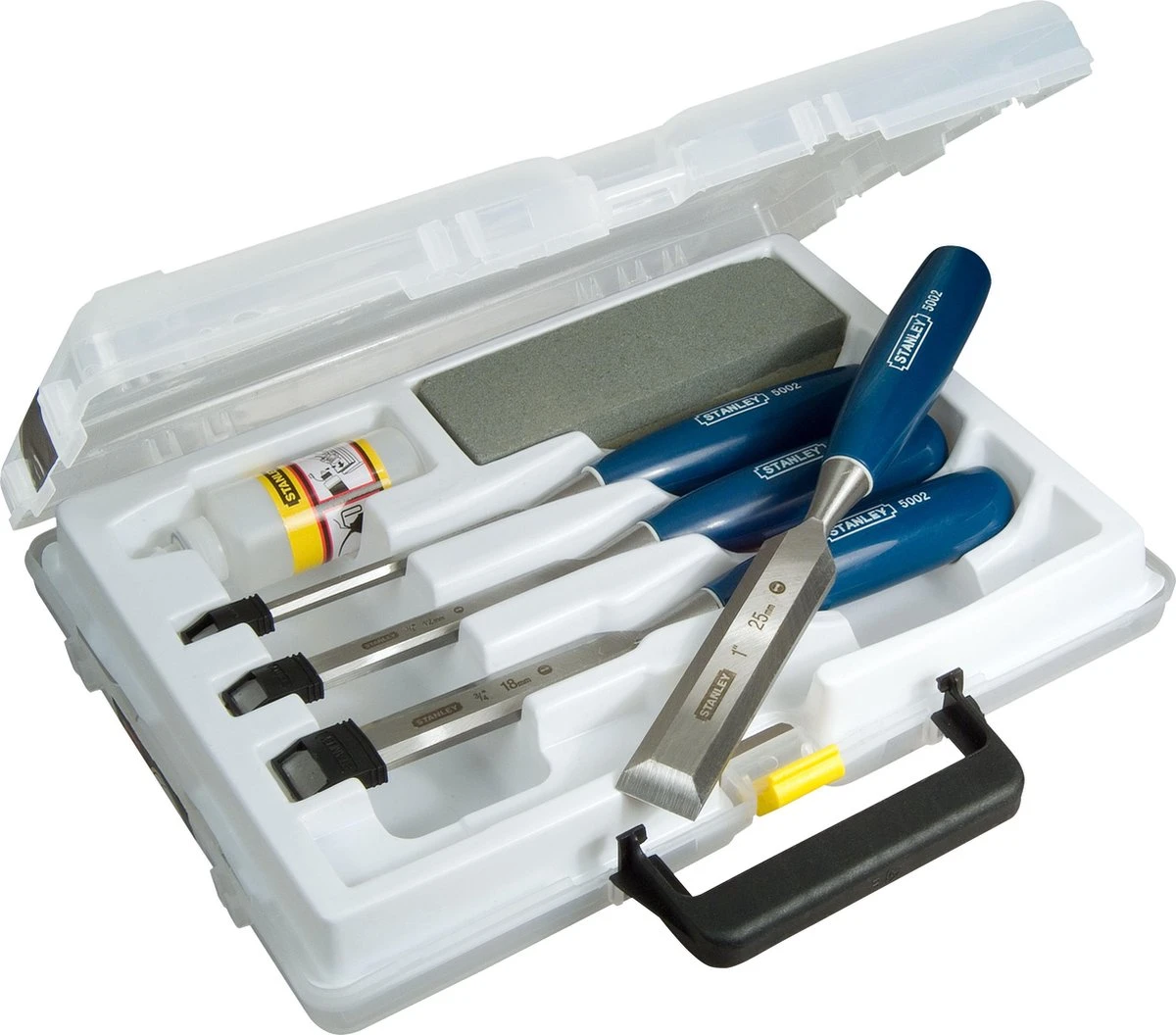 STANLEY 0-16-130 Houtbeitelset - 6-delig - Met Opbergbox 3 STANLEY 0-16-130 Houtbeitelset - 6-delig - Met Opbergbox - Afbeelding 3