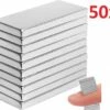 Set Van 50 Supersterke Mini Neodymium Magneetjes - Super Sterke Kleine Magneten - Rechthoekig - Platte Magnets Voor Memobord/Whiteboard - 10x5 Mm - Permanente Magnetische Kracht - Set Van 50 Stuks