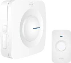 ELRO DB3000 Draadloze Deurbel Set – Met Ontvanger Op Batterij - Bereik 300 Meter - IP65 Waterdicht - 64 Melodieën - Wit