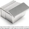 Merkloos Langwerpige Platte Neodymium Magneetjes 20 Stuks - 20 X 10 X 2 Mm