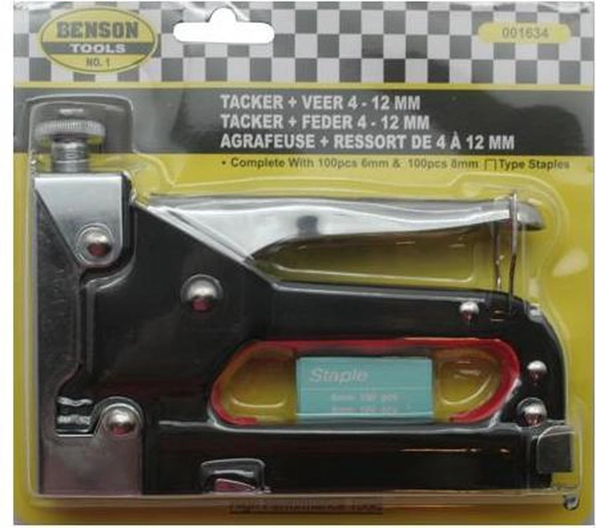 Benson Tacker Nietmachine 4 - 12 Mm - Handmodel - Inclusief 200 Nieten 3 Benson Tacker Nietmachine 4 - 12 Mm - Handmodel - Inclusief 200 Nieten - Afbeelding 3