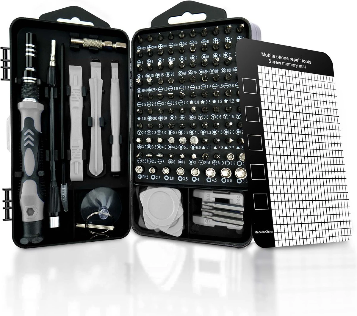 Dieux® - 125 Delige Precisie Schroevendraaierset - Grijs - Magnetisch - Schroevendraaier - Gereedschapset - Bidset - Gereedschap - Reparatie - Werkbank - Opbergbox - Pasen 1 Dieux® - 125 Delige Precisie Schroevendraaierset - Grijs - Magnetisch - Schroevendraaier - Gereedschapset - Bidset - Gereedschap - Reparatie - Werkbank - Opbergbox - Pasen