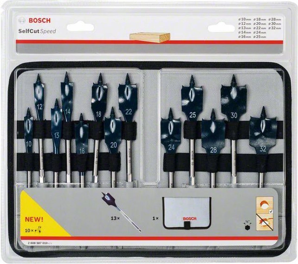 BOSCH PROFESSIONAL 13-delige Speedborenset Self Cut Speed In Roltas 3 BOSCH PROFESSIONAL 13-delige Speedborenset Self Cut Speed In Roltas - Afbeelding 3