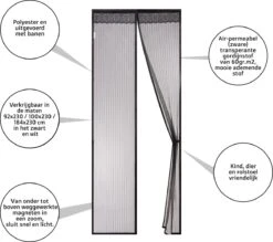 O’DADDY® Deurgordijn – Vliegengordijn - Magnetisch - Deluxe 92 X 230 Cm – Zwarte Hor – Dikke Gordijnstof -Makita || Merkloos || Stanley Verkoopwinkel 1200x1064 9