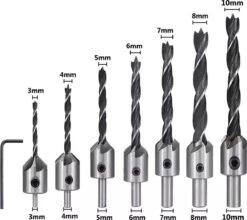 Merkloos 23 Delige Houtborenset - Verzinkborenset - Proppenboor - Hout - Houtproppen - Verzinkboren - Automatische Centerpunt - Boren - Houtboor -Makita || Merkloos || Stanley Verkoopwinkel 1200x1067 5