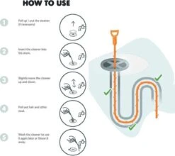 Gootsteenontstopper - Millieu Vriendelijke Gootsteen Reiniger - Herbruikbaar & Duurzame, Haarverwijderaar, Doucheput Reiniger -Makita || Merkloos || Stanley Verkoopwinkel 1200x1068 5
