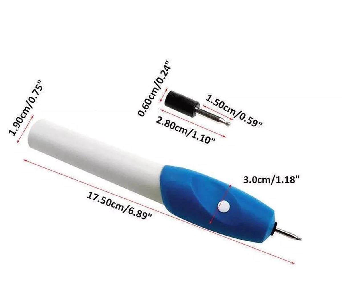 Merkloos Graveerapparaat / Graveermachine - Elektrische Graveerpen - Metaal / Glas / Hout / Plastic 3 Merkloos Graveerapparaat / Graveermachine - Elektrische Graveerpen - Metaal / Glas / Hout / Plastic - Afbeelding 3