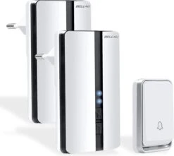 Bell4U Draadloze Deurbel Met 2 Ontvangers - Plug & Play - Beldrukker Heeft Geen Batterijen Nodig - IP55 Waterdicht - Wit