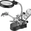Merkloos Derde Hand Met LED Vergrootglas - Helping / Helpende 3e Soldeer Hand Soldeerhulp
