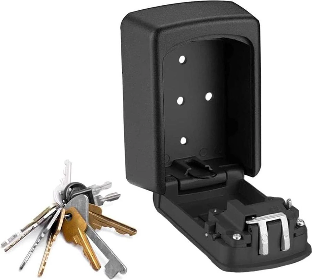 IGOODS - Robuuste Sleutelkluis Met Code Voor Buiten - Centraal Opbergen Van Sleutels Met Cijferslot - Sleutel Kastje 5 IGOODS - Robuuste Sleutelkluis Met Code Voor Buiten - Centraal Opbergen Van Sleutels Met Cijferslot - Sleutel Kastje - Afbeelding 5
