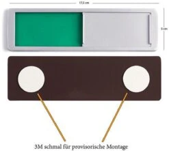 Vrij - Bezet Schuifbordje Zonder Tekst - Groen / Rood - Aluminium Look - 17,5 Cm X 5 Cm X 0,6 Cm - Promessa Design. -Makita || Merkloos || Stanley Verkoopwinkel 1200x1074 17