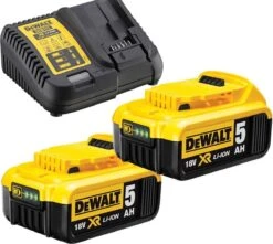 DeWALT DCB115P2 Starterset Lader + 2 Accu's 18V 5.0Ah XR Li-ion