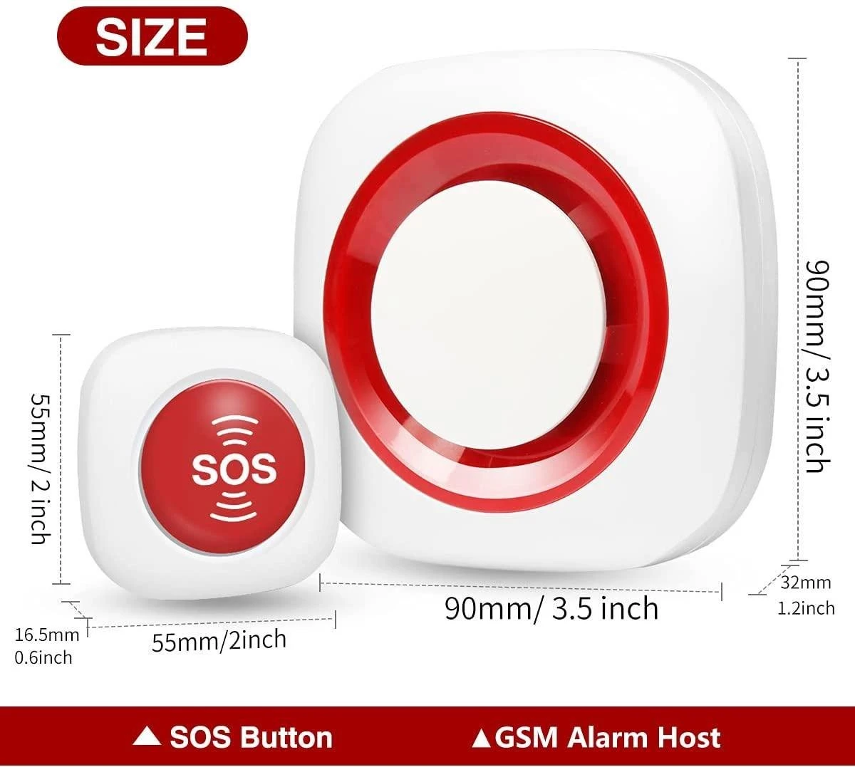 Zorgoproep Thuisnoodoproep Voor Ouderen Zorg Voor Ouderen Paniekalarm Draadloze Alarmzender SOS Alarm Draadloos Met Batterijen (1 X SOS Zender) 7 Zorgoproep Thuisnoodoproep Voor Ouderen Zorg Voor Ouderen Paniekalarm Draadloze Alarmzender SOS Alarm Draadloos Met Batterijen (1 X SOS Zender) - Afbeelding 7