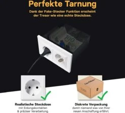 BERKATMARKT - Elder Welder® Veilig Voor Stopcontacten, Klein, Discreet, Wandkoffer, Sterk, Geheime Contactdoos Voor Het Opbergen Van Geld, Geheime Verstopplaats In Zilver, Huis, Met Sleutel, Geheime Koffer -Makita || Merkloos || Stanley Verkoopwinkel 1200x1080 15