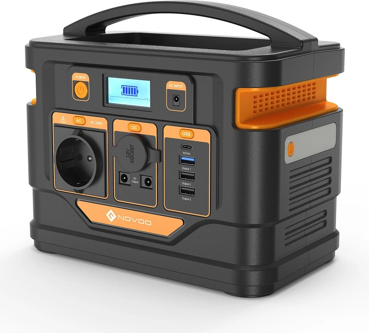 NOVOO Powerstation - Max 450 Watt Output- 80000mAh - AC - USB-C - PD - DC 12V - 3*USB Uitgang 1 NOVOO Powerstation - Max 450 Watt Output- 80000mAh - AC - USB-C - PD - DC 12V - 3*USB Uitgang