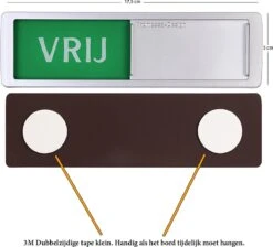 Vrij - Bezet Schuifbordje - Hoge Kwaliteit - Aluminium Look - 17,5 Cm X 5 Cm X 0,6 Cm - Promessa Design. -Makita || Merkloos || Stanley Verkoopwinkel 1200x1087 12