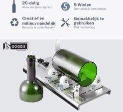 Professionele Flessnijder – 20 Delig - Flessensnijder – Glassnijder – Ronde Fles Snijder – Wijn Flessnijder - 5 Verstelbare Wielen -Makita || Merkloos || Stanley Verkoopwinkel 1200x1094 1