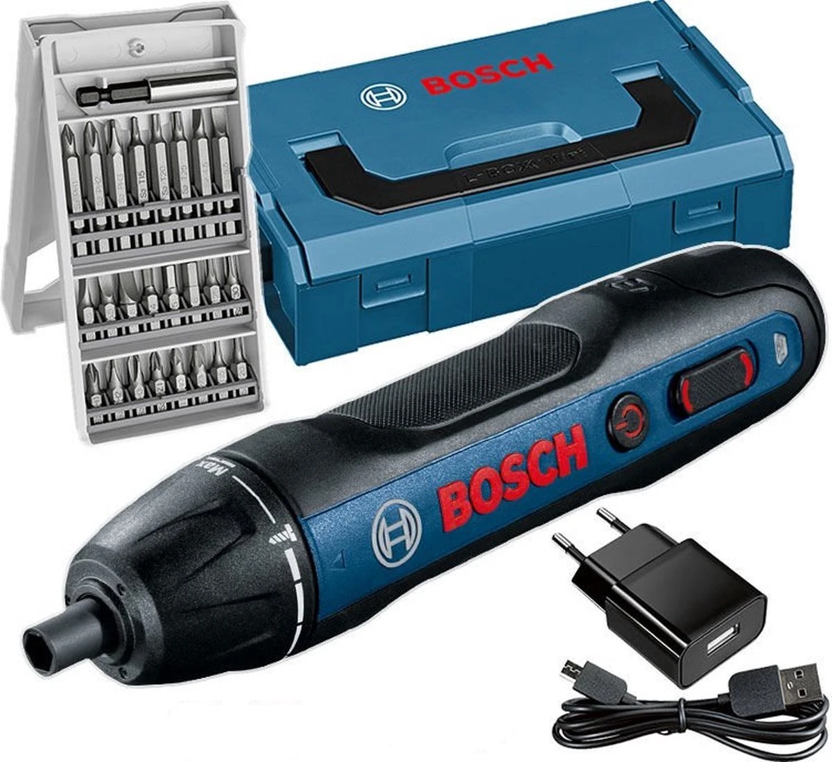 Bosch Professional Go Schroefmachine - 3.6V Accu - 5Nm - 1/4" - Incl. 25-delige Bitset In Koffer 1 Bosch Professional Go Schroefmachine - 3.6V Accu - 5Nm - 1/4" - Incl. 25-delige Bitset In Koffer