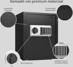 Earkings Kluis 40x38x32 Cm Met Cijferslot - Kluis Elektronisch Geldkist - Inclusief Bevestigingsmateriaal, Twee Noodsleutels En Alarm Slot 11 Earkings Kluis 40x38x32 Cm Met Cijferslot - Kluis Elektronisch Geldkist - Inclusief Bevestigingsmateriaal, Twee Noodsleutels En Alarm Slot -Makita || Merkloos || Stanley Verkoopwinkel 1200x1101 14